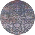 thumbnail image 1 of Ahgly Company Indoor Round Mid-Century Modern Carbon Gray Oriental Area Rugs, 8' Round, 1 of 6
