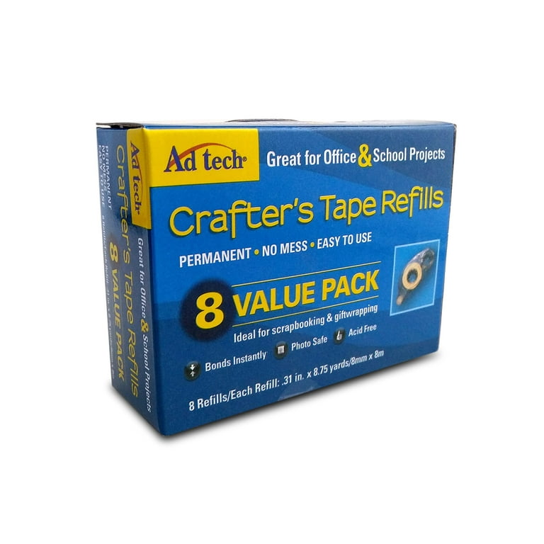 AdTech 05674 Permanent Crafter's Tape Refills, case pack of 12 : :  Office Products
