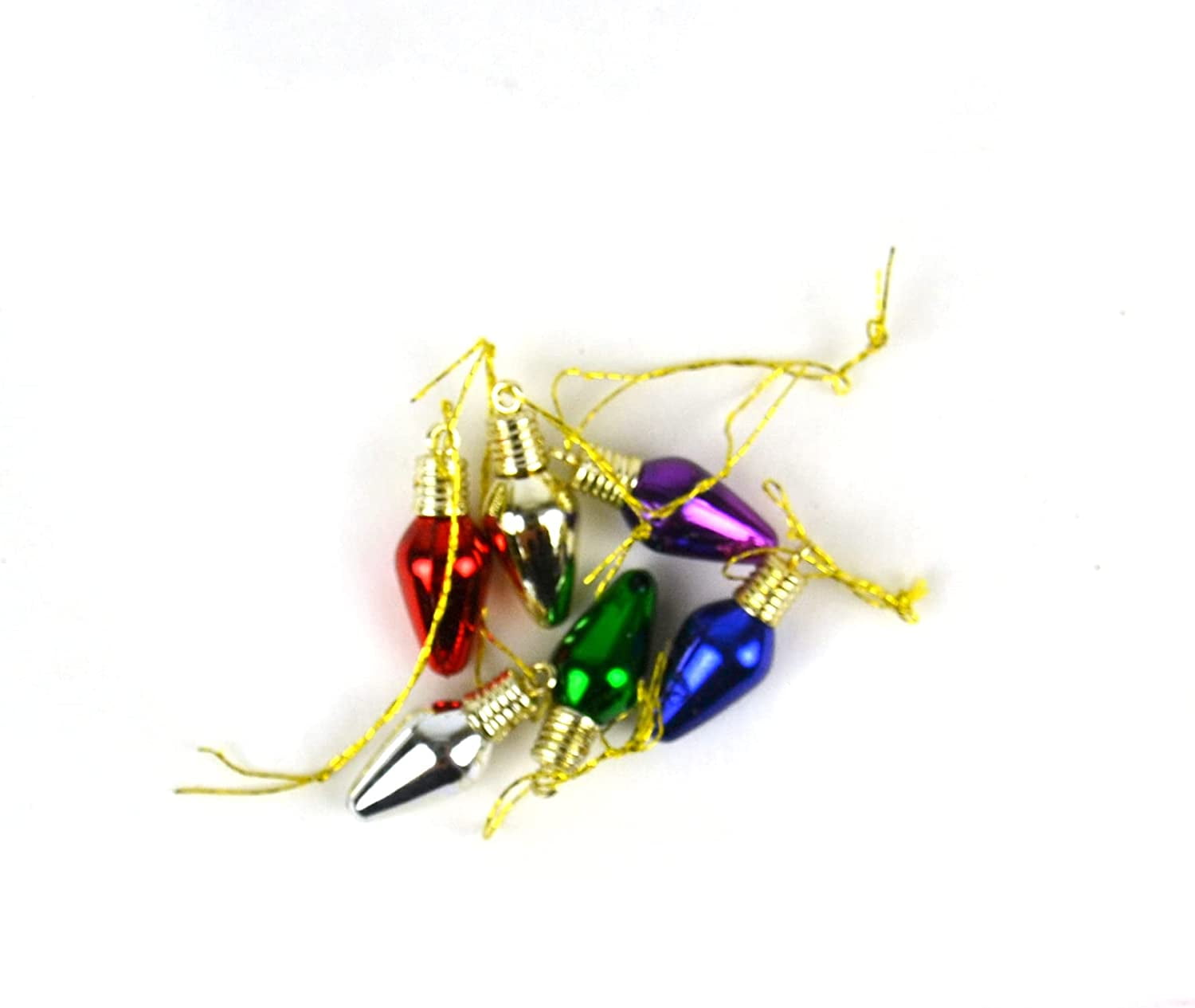 Touch of Nature 1" Metallic Light Bulb Mini Ornaments, 12pcs Mini