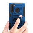 thumbnail image 5 of Compatible for Samsung Galaxy A21 Case with Tempered Glass Screen Protector Belt Clip Holster Defender Rugged Shock Proof Armor Heavy Protection Phone Cover w/ Magnetic Mount Plate [Blue], 5 of 8