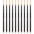 thumbnail image 2 of Lot de 10 Queues de Billard ASKA L2 Noires, Longueur Standard 58 Pouces, Tige Canadian Maple, Embout Rigide 13 mm, Poids Mixtes, 2 of 6