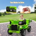thumbnail image 3 of EastVita Ride on Dump Truck, Ride On Car with Remote Control, 12V Kids Electric Car with Remote Control, Ride on Construction Vehicles with Electric Dump Bed and Extra Shovel, Music Player Green, 3 of 6