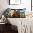 thumbnail image 6 of Honeii Prairie Flower Cow Decorative Throw Pillow Case - Elevate Your Couch, Sofa, or Bed with Stylish Home Decor, Perfect Gift Idea-16"x24", 6 of 6