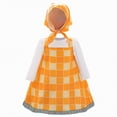 thumbnail image 1 of gdxvjhbj Robes pour Tout-Petits Filles Robe à Volants Imprimée et de Couleur Unie Ligne A Évasée Évasée Ceinturée Robe Décontractée de Fête avec Fermeture Éclair 6 9 Mois (Jaune,6-9 Months), 1 of 8