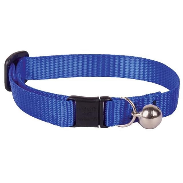 Collar de seguridad azul ajustable para gatos con cascabel, de 5 x 8 a 12 pulgadas