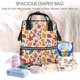 thumbnail image 5 of Fotbe Colorful Maple Leaves Mochila Maternidad - Lona de Sarga Impermeable, Mochila de Pañales de Gran Capacidad con Múltiples Bolsillos y Correas Ajustables, 5 of 6