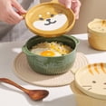 thumbnail image 5 of Tazones de Fideos de Perro de CeráMica Japonesa de con Tapas Animal Sopa Ensalada Frutero Cocina Vajilla A, 5 of 5