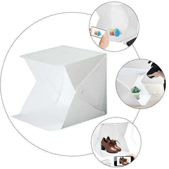 LEORX Portable Mini Photography Light Box for Home with EVA Material and White Color Foldable Design Easy