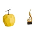 thumbnail image 1 of Escultura De Fruta De Porcelana, Adorno Coleccionable, Estatua De Mesa, Decoración Geométrica Para Festivales, Oficina, Fuego Abstracto, Artesanía De Escritorio, Recuerdo, Figura De Llama De, 1 of 8