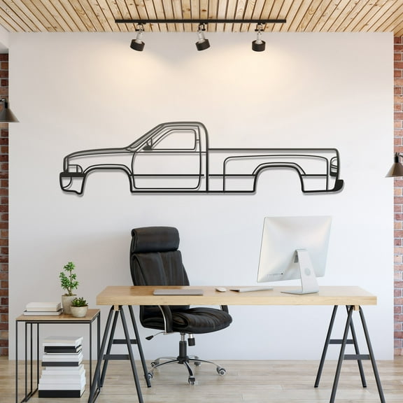 LaModaHome 1994 Ram 3500 2nd Gen Metal Silhouette Wall Art