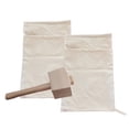 thumbnail image 3 of Raindrops Reusable Canvas Crushed Bags and Wooden Mallet Set for Bar and Kitchen, 3 of 4