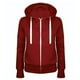 thumbnail image 1 of ¡Ahorra en liquidación! Sudadera deportiva Umfun para mujer, informal, ajustada, con cremallera, de forro polar, color rojo, talla M, 1 of 2