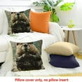 thumbnail image 4 of FCXZI Otter Decorative Pillowcase Cute Otter Floating in the River Linen Pillowcase Square Standard Sofa Bed Pillow Cover 18x18in, 4 of 5