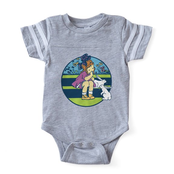 CafePress - Retro Easter - Cute Infant Baby Football Bodysuit
