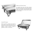 thumbnail image 5 of Catering Pans Chafer Chafing Dish Sets 9L/8Q 4Pack Stainless Steel Food Warmer, 5 of 12