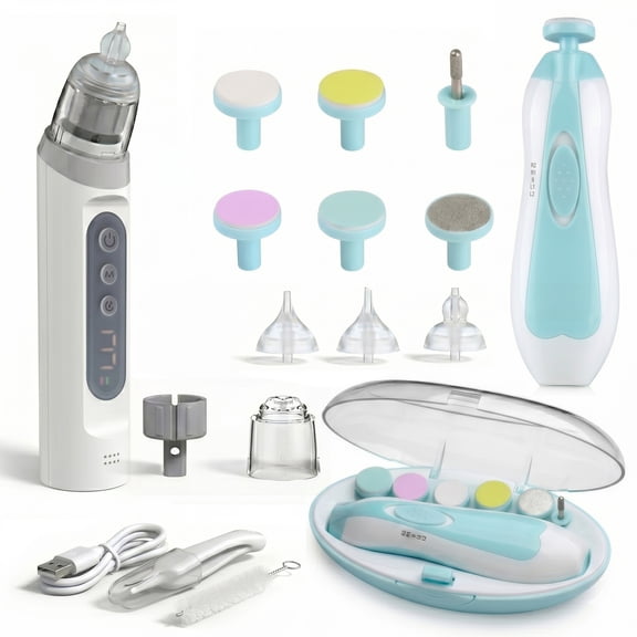 Nasal Aspirator & Electric Baby Nail Trimmer – Safe, Gentle, and Versatile Baby Grooming Set with Soothing Music