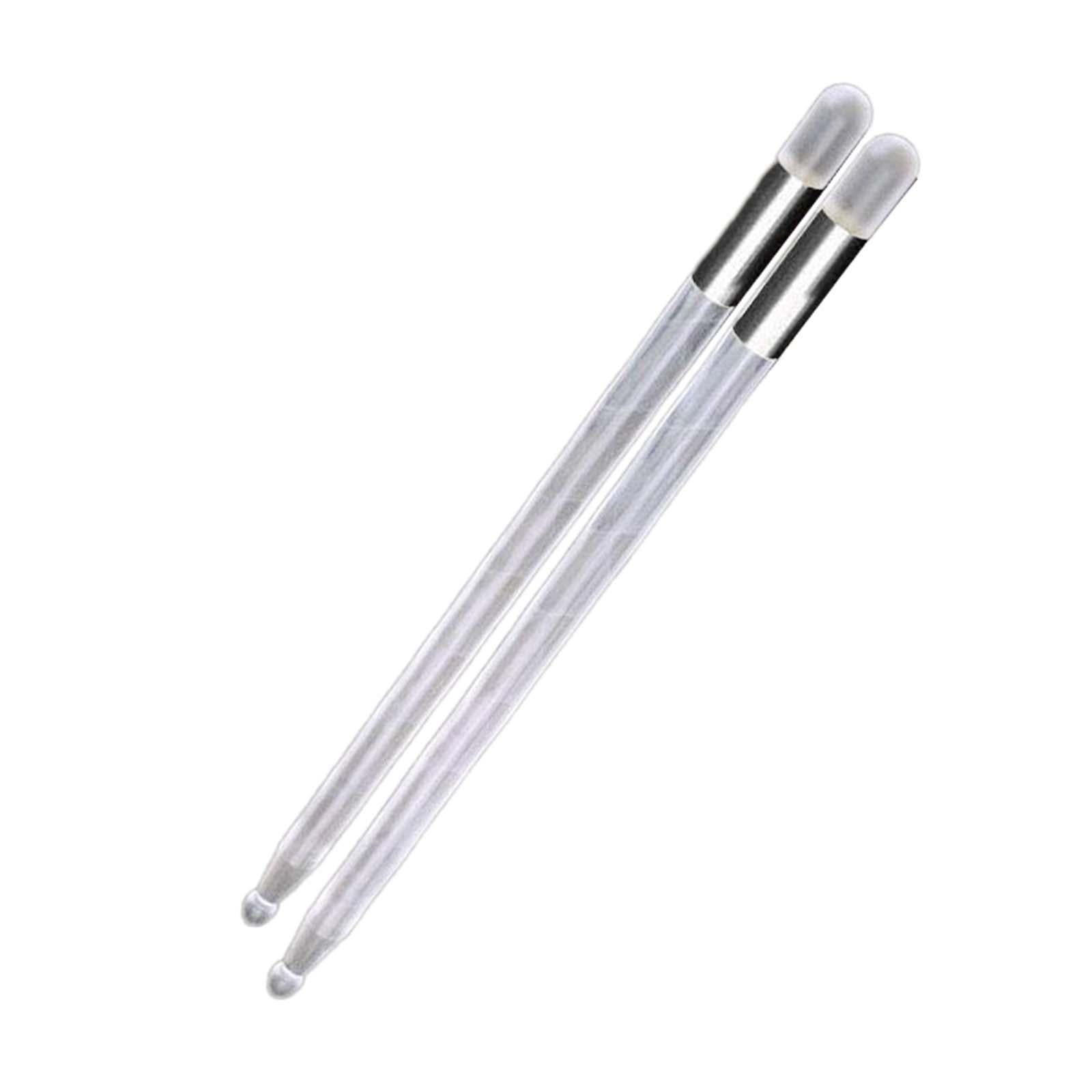 LeeQinersw 2Pcs Light up Drum Sticks 13 Color Changing Anti Drumsticks Portable Glow in The Silver