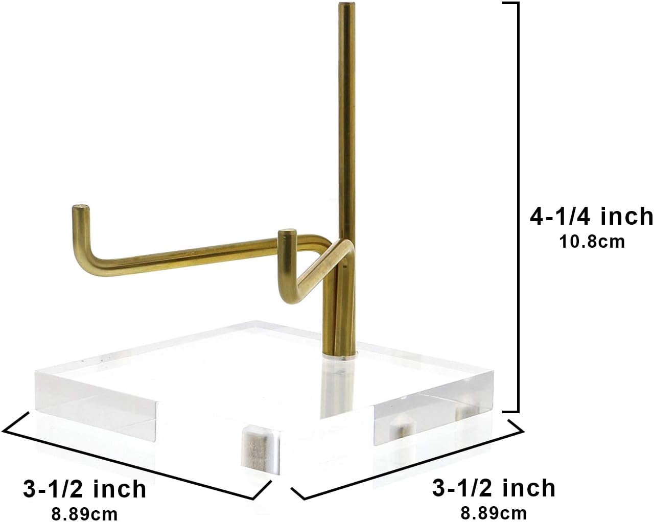 OnFireGuy 4-1/4" Adjustable Acrylic Easel Display Stand for Geodes, Minerals, Fossils & Crystals | 4-1/4 inch Acrylic Easel Display Stand | Showcase Your Treasures with Style and Elegance