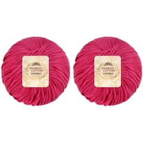 JubileeYarn Bamboo Cotton Chunky Yarn - 100g/Ball - Magenta - 2 Balls