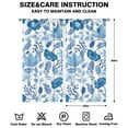 thumbnail image 2 of Simple Floral Curtains 42x84 Inch Rod Pocket Blackout Drapes 2 Panels for Bedroom and Subtle Patterns, 2 of 2