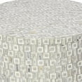 thumbnail image 5 of DecMode Contemporary Round Side Table with Multi Color Shell Geometric Pattern, 18"W x 22"H, 5 of 15