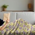 thumbnail image 3 of Floral Soft Flannel Fleece Throw Blanket, Nostalgic Design Spring Flowers Pattern with Watercolor Effect Pastel Tones Print, Cozy Plush for Indoor and Outdoor Use, 70" x 90", Multicolor, by Ambesonne, 3 of 5