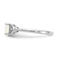 thumbnail image 4 of 14k White Gold Opal Diamond Ring Birthstone October, 4 of 10