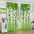thumbnail image 2 of St.Patrick''s Day Kitchen Curtains,Green Shamrock Leaves Theme Rod Sleeves Window Drapes 2 Panel Set for Bedroom Bathroom Living Room Decor W42xL54in, 2 of 6