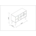 thumbnail image 3 of Dalarna TV Stand with 2 shelves in White, 3 of 3