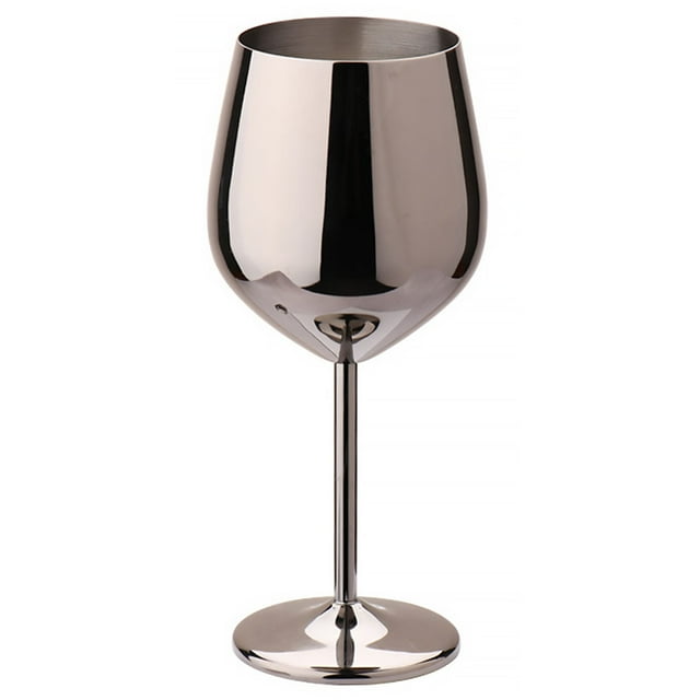 Copa de vino de acero inoxidable 500 ml Copa de cóctel con tallo irrompible de una sola capa, negro sidaley LF0111-04B