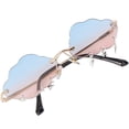thumbnail image 3 of Lindas gafas de sol sin montura para mujer, gafas de sol creativas Vintage de moda de los años 90, gafas de discoteca divertidas en forma de nube Zhivalor 221833-3, 3 of 9