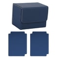 thumbnail image 1 of Caja de baraja de cartas, caja de almacenamiento de tarjetas, protectores de tarjetas, soporte para tarjetas de juego, TCG Premium PU azul oscuro, 1 of 8