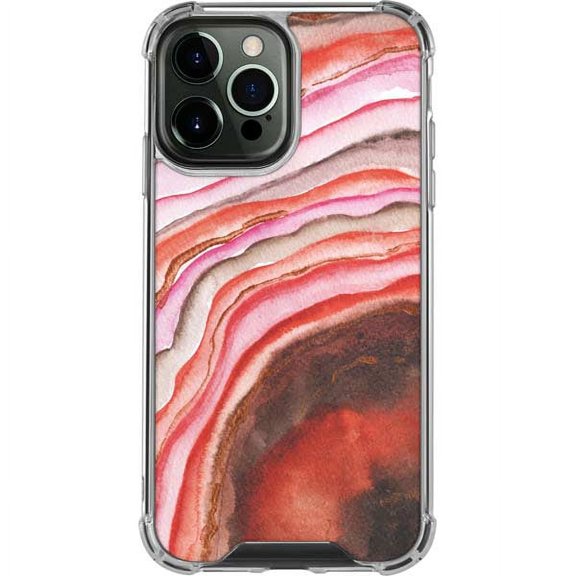 Skinit Geode Orange Watercolor Geode iPhone 14 Pro Max Clear Case