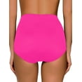 thumbnail image 6 of luvamia Women's High Waisted Swim Bottom Women Elastic Ruched Bikini Tankini Swimsuit Briefs Size XL Fit Size 16 Size 18, 6 of 6