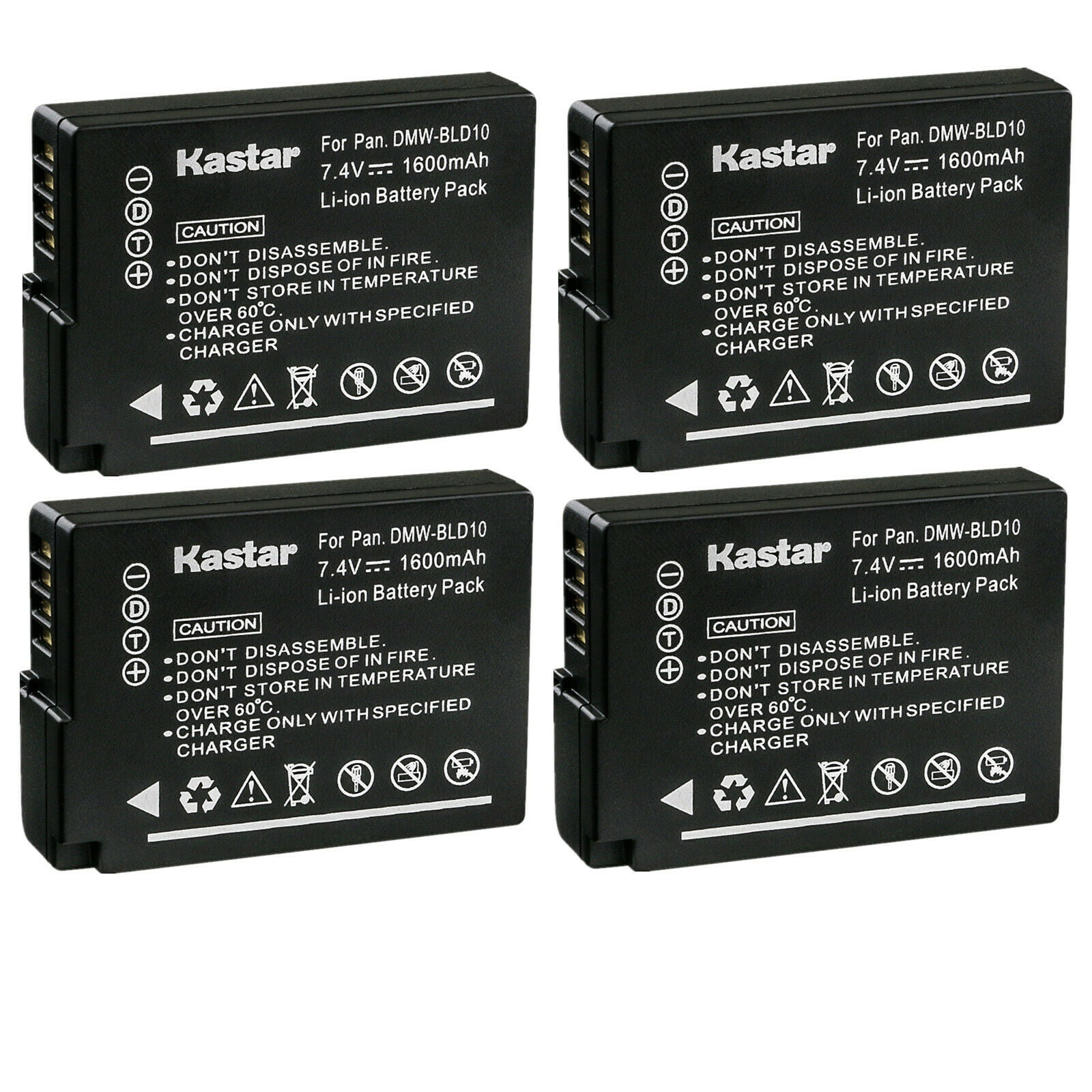 Kastar 4-Pack DMW-BLD10 Battery Replacement for Panasonic DMW-BLD10, DMW-BLD10E,  DMW-BLD10PP Battery, Panasonic DE-A93 DE-A93B, DE-A94 DE-A94B Charger -  Walmart.com