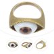 thumbnail image 4 of GOOHOCHY Anillo de aleación Anillo de dedo con diseño de ojo exagerado Anillo vintage Estilo punk Joyería de dedo Marrón, 4 of 8