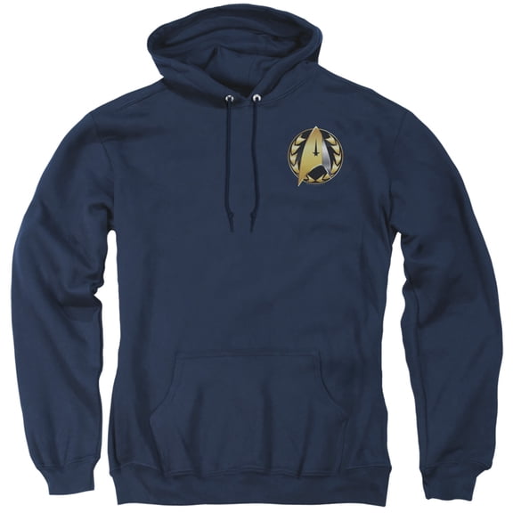 Star Trek Discovery Admiral Badge Adult Pullover Hoodie Sweatshirt Navy