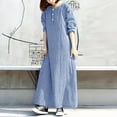 thumbnail image 3 of ZANZEA Women Casual Long Sleeve Plaid Dress Relaxed Fit Maxi Dresses, 3 of 5