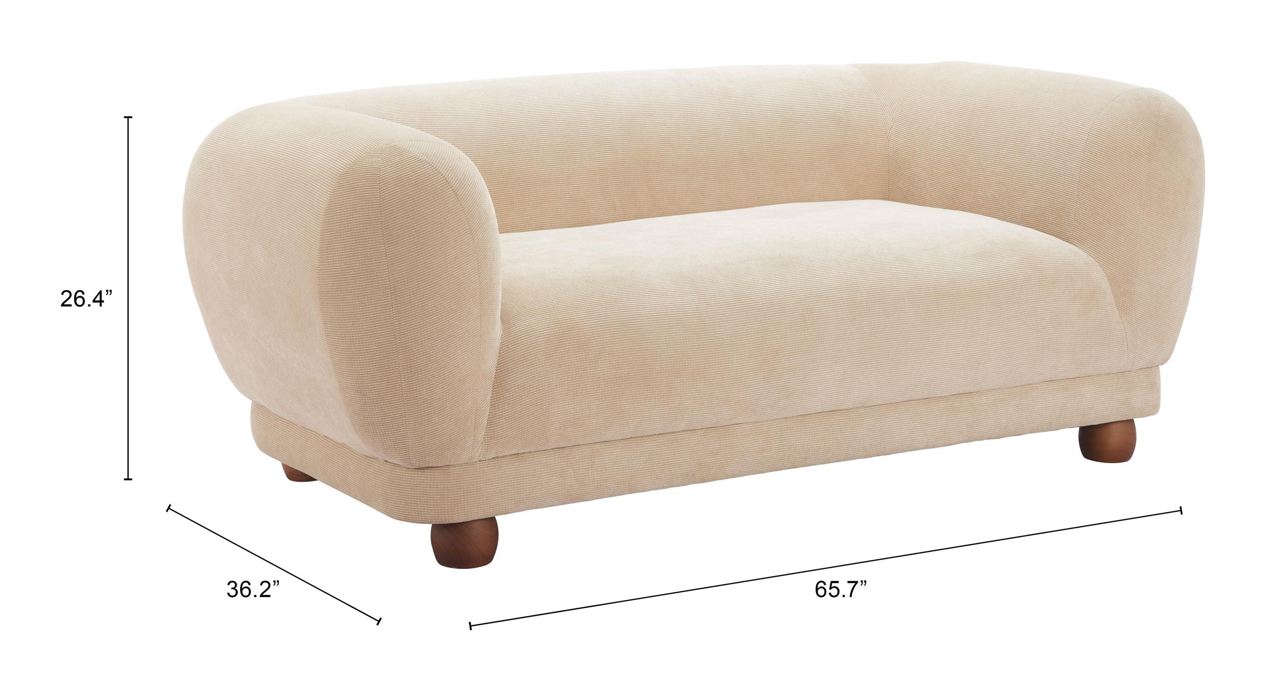 Boet Loveseat Taupe Indoor