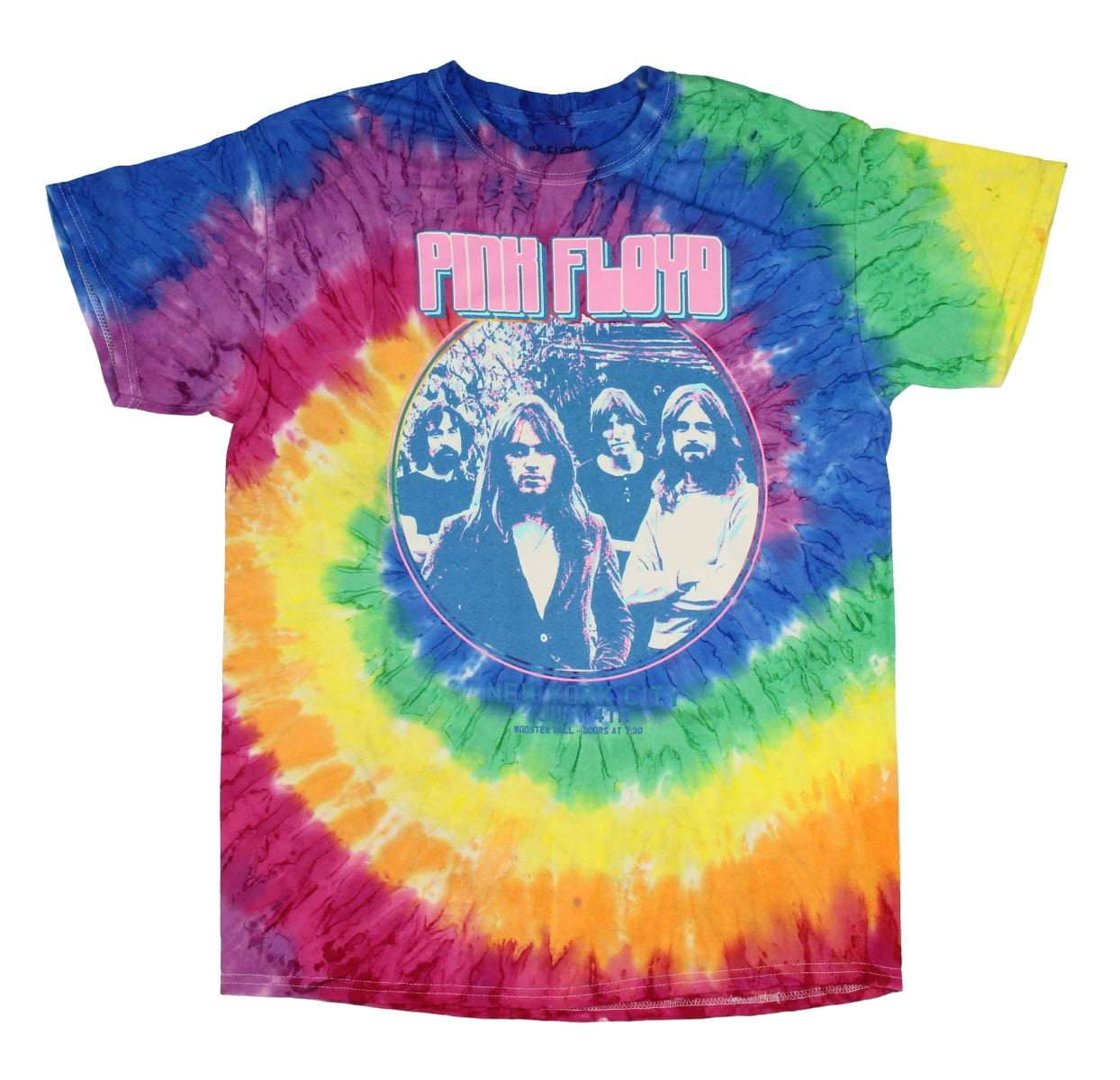 Pink Floyd Men's Reverse Negative Band Group Photo Tie Dye Adult T-Shirt (MD) - Walmart.com