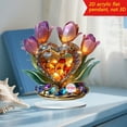 thumbnail image 3 of SDFGTstore Decoration Ornamentative Acrylic Crystal Mini Vase Crystal Flower Figure, 3 of 20