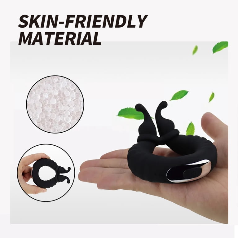 Vibrating Penis Ring, Penis Ring with Rabbit Design, Rechargeable Silicone  Adult Toys Couples Vibrator with 10 Vibration Modes, Sex Toys for Men  Couples, Black