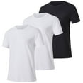 thumbnail image 7 of Xidunhg Women's Plus Size T-Shirts 3-Pack | Black/White Crew Neck Tees | Soft Stretch Cotton Basic Tops All-Season Bundle, 7 of 7