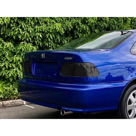 Rvinyl Tail Light Tint Covers Compatible with Honda Civic 1996-2000 (Coupe) - Blackout Smoke