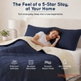 thumbnail image 4 of Loomsnest 3-Piece Full/Queen Comforter Set, All Season Duvet Insert, Soft, Lightweight, Diamond Stitched, Reversible Down Alternative Comforter (Beige & Navy), 4 of 7