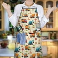 thumbnail image 6 of Cartoon Construction Vehicles Signs Beige Apron-Garden Aprons for Women with Pockets-Cotton Linen Waterproof Kitchen Cooking Gardening Aprons Adjustable for Kitchen,Cooking,BBQ and Salon 33x27 Inch, 6 of 7
