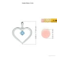 thumbnail image 3 of Angara Natural 0.1 Ct. Aquamarine Heart Pendant Necklace in 14K White Gold for Women with 18 Inches Chain, 3 of 8
