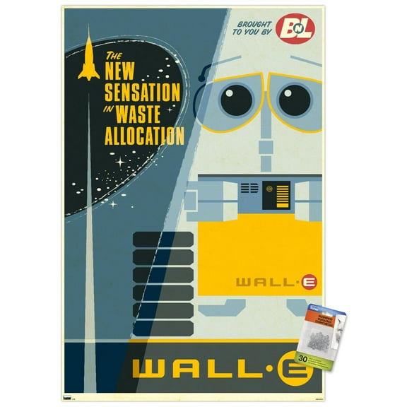 Disney Pixar Wall-E - New Sensation Wall Poster with Pushpins, 22.375" x 34"