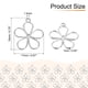 thumbnail image 2 of Uxcell 50 Pcs Encanto de Flor Hueca Colgantes de Marco de Bisel Abierto para Fabricación de Joyas de Resina Artesanías DIY Tono Plateado, 2 of 6