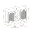 thumbnail image 2 of Walker Edison 2-Door Modern Rattan & Wood Sideboard in Black, 2 of 15